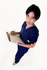 Image showing Brunette nurse