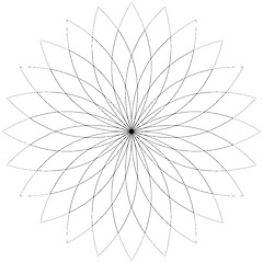 Image showing Flower  lotus silhouette for design. Vector illustration.