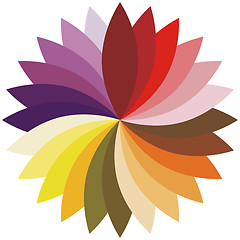 Image showing Flower color lotus silhouette for design. Vector illustration.