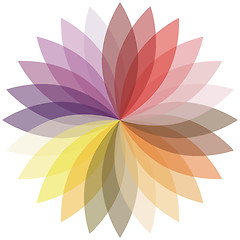 Image showing Flower color lotus silhouette for design. Vector illustration.