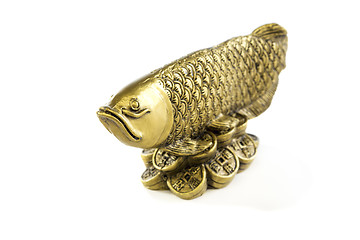 Image showing Gold fish-dragon.