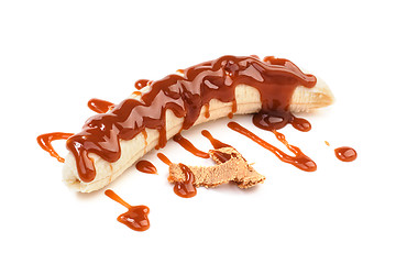 Image showing Banana under the caramel topping