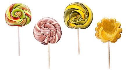Image showing Caramel lollipops