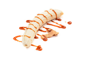 Image showing Banana under the caramel topping