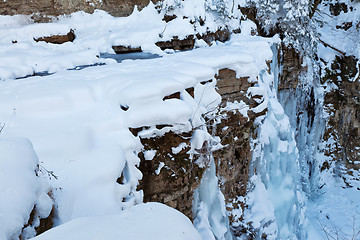 Image showing Frozen waterfall