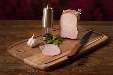 Image showing Composition with smoked ham