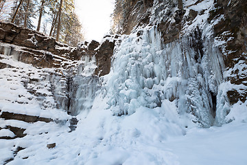 Image showing Frozen waterfall