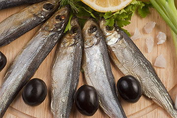 Image showing A composition with clupea herring
