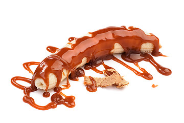 Image showing Banana under the caramel topping