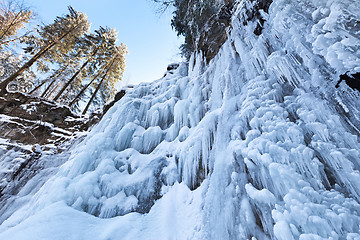 Image showing Frozen waterfall