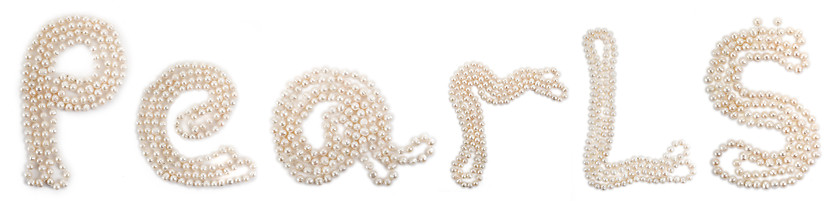 Image showing Word Pearls set of perls on a white background