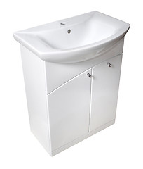 Image showing Basin and cabinet. File includes clipping path