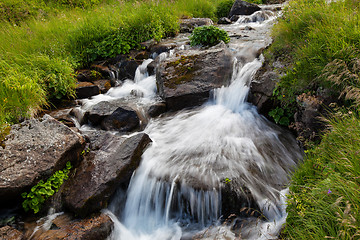 Image showing Waterfall in mountains