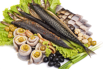 Image showing A fish set with vegetables