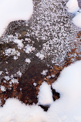 Image showing Icy snowflakes