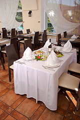 Image showing Dinner table at the hotel 