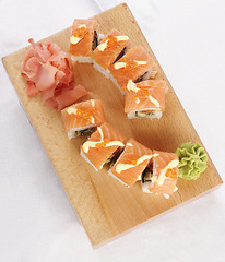 Image showing Sushi sake Futomako top view