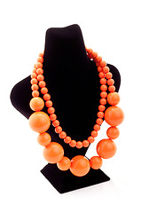 Image showing Orange color necklace