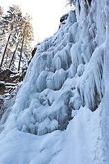 Image showing Frozen waterfall