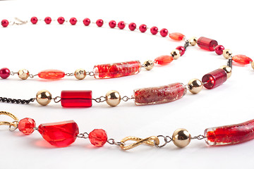 Image showing Red gem necklace