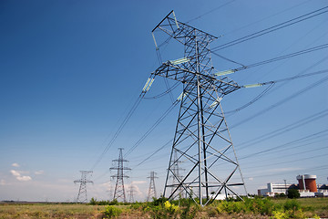 Image showing Electrical powerlines