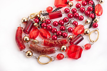 Image showing Red gem necklace