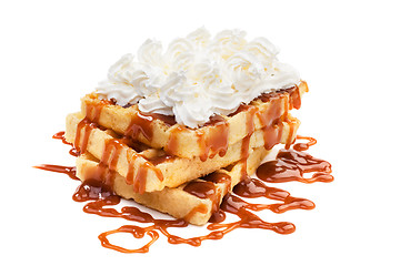 Image showing Belgian waffles