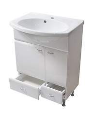 Image showing Basin and cabinet. File includes clipping path