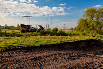 Image showing Construction of new power line