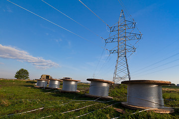 Image showing Construction of new power line