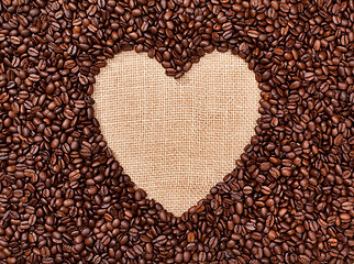 Image showing Coffee heart