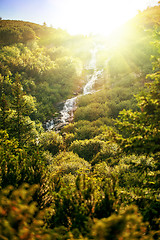 Image showing Waterfall in mountains