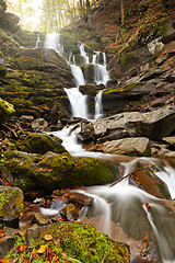 Image showing Mountain waterfall