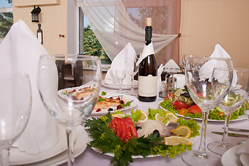 Image showing Beautiful served table