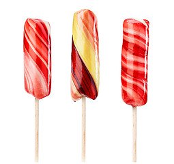 Image showing Caramel lollipops