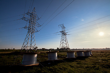 Image showing Construction of new power line