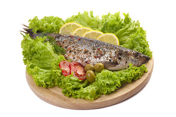 Image showing A composition with marinated herring