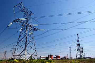 Image showing Electrical powerlines