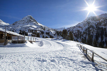 Image showing Border crossing on top of Staller Sattel from Italy to Austria