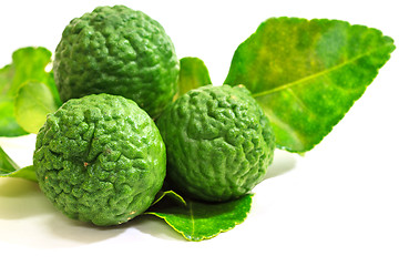 Image showing Bergamot fruit on white background. 