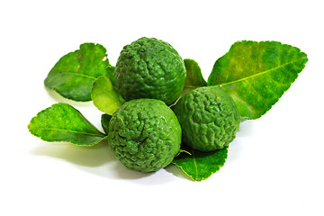 Image showing Bergamot fruit on white background. 