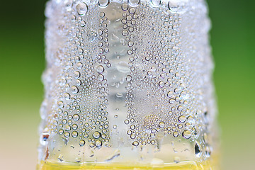 Image showing Water Drops on plastic bottle