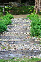 Image showing Stone walkway in the park