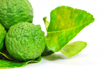 Image showing Bergamot fruit on white background. 