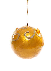 Image showing Yellow Christmas Bauble