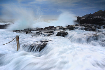 Image showing Wild Waves at Blowhole Point Rock Pool