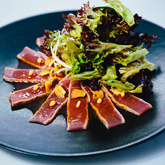 Image showing Seared tuna steak