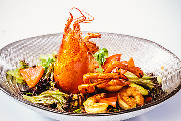 Image showing Lobster salad in japanese style