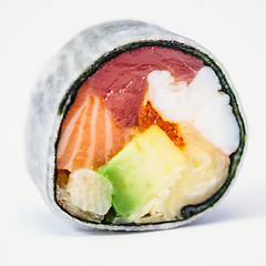 Image showing traditional fresh japanese sushi rolls