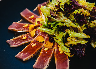 Image showing Seared tuna steak